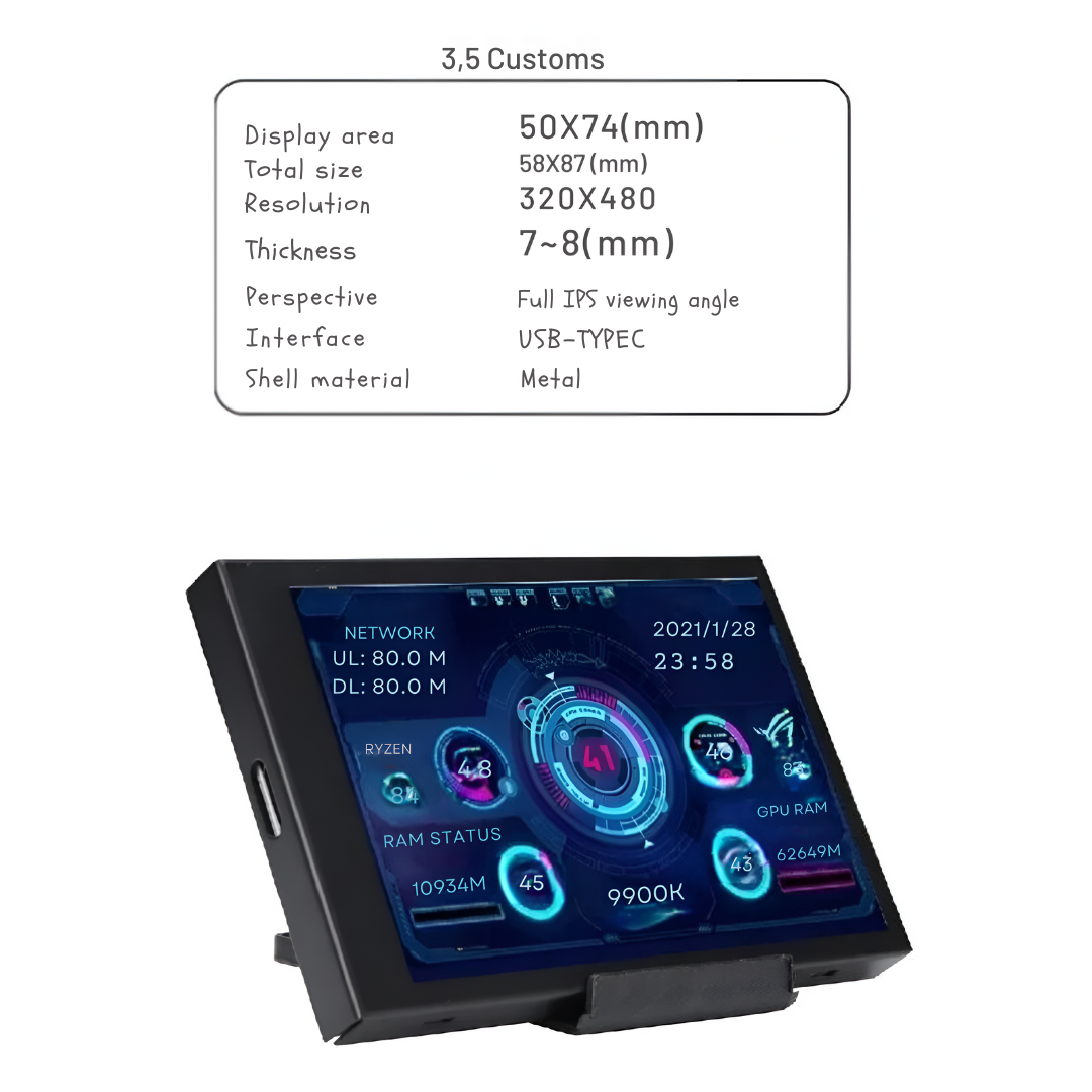 HDD-display | Mini-display til harddisk, RAM og computerens ydeevne