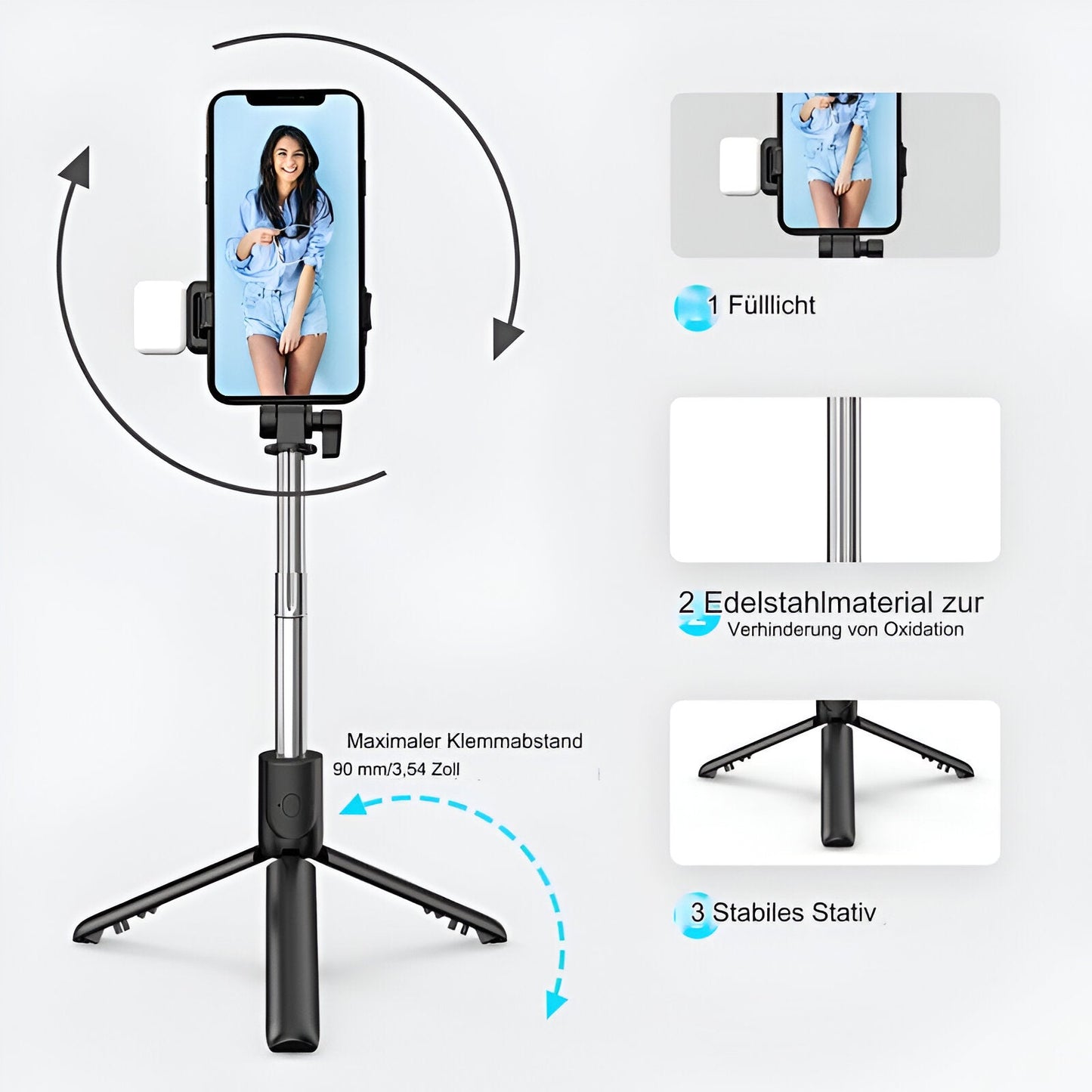 Perfekt selfiestang | gimbal stabilisator for smarttelefoner