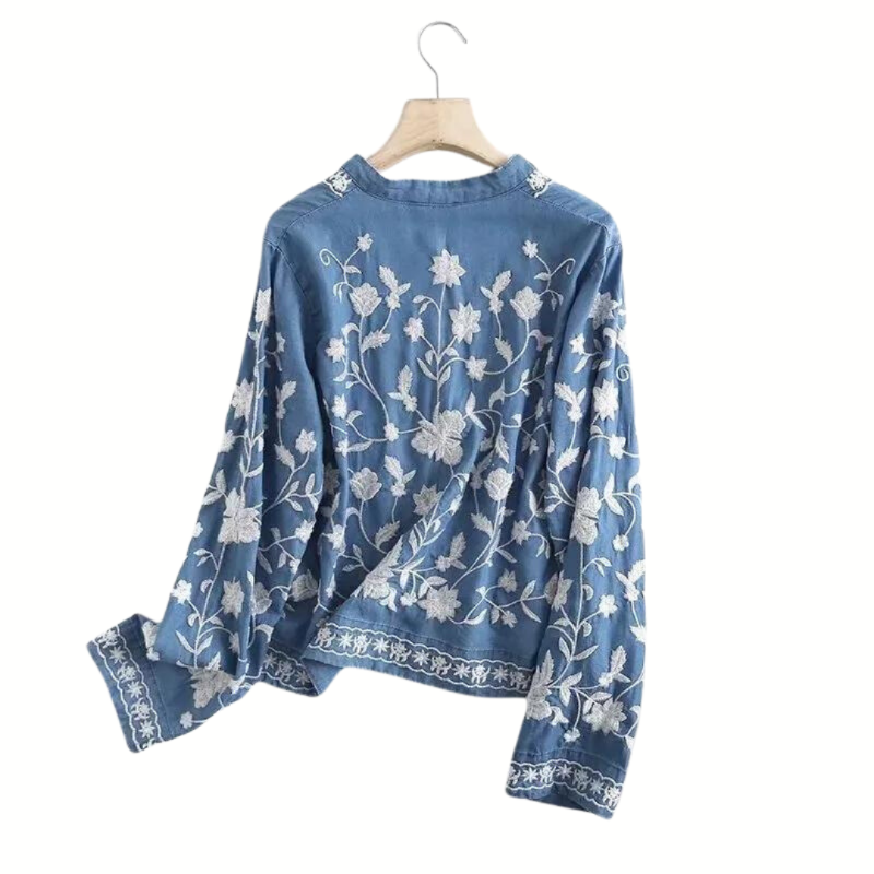 Boho | Denim Bloom cardigan