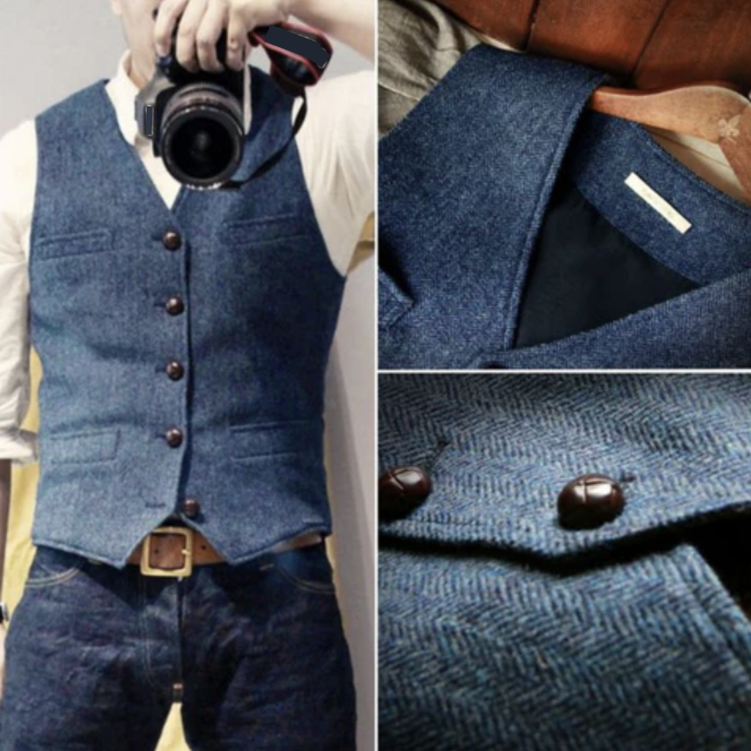 Dirk | Denimvest med knapper