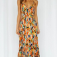 Sisi | Printed sling V-neck sleeveless summer dress