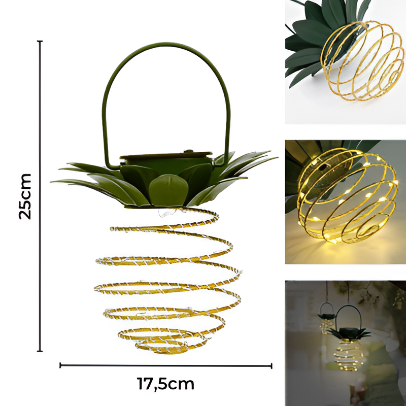 Hengende ananas | Dekorative solcellelamper for hagen