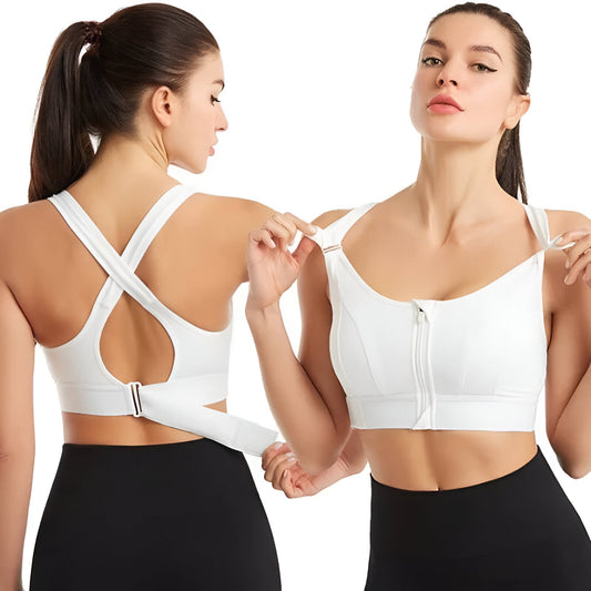 FitBra | Activewear sport-bh med dragkedja fram