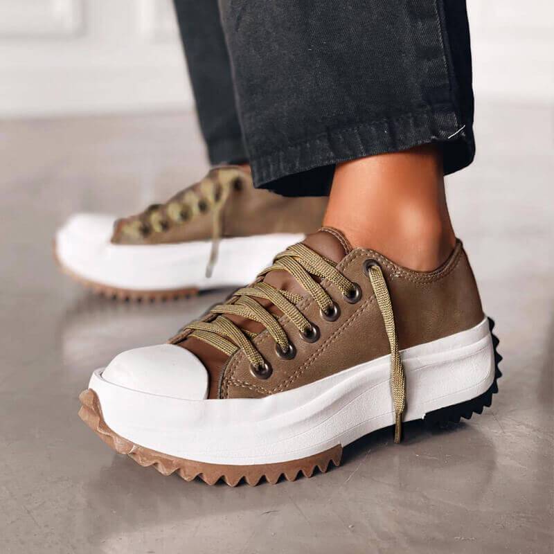 Olivia | Canvas Plattform Traction Sneaker