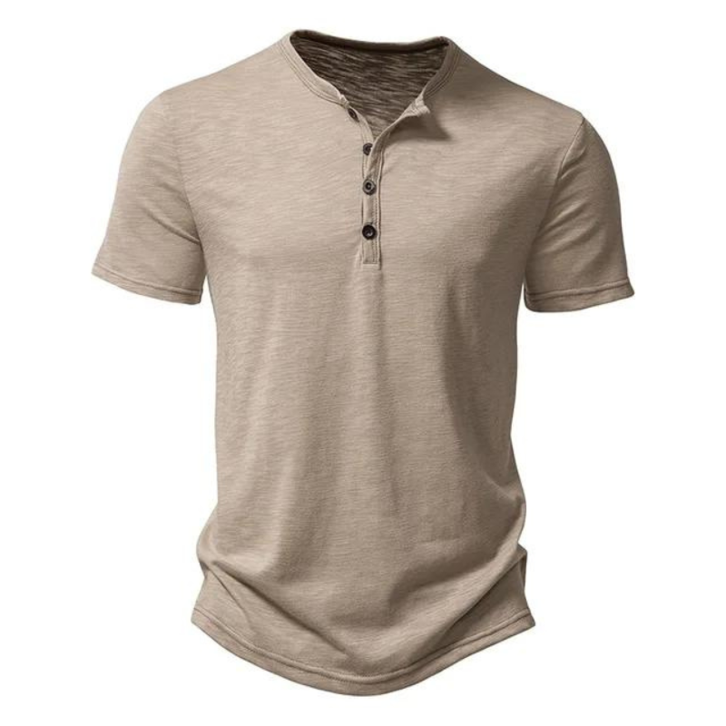 Henley | Polo til mænd - åndbar herre-T-shirt med Henley-krave