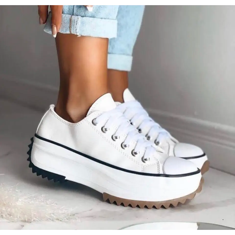 Olivia | Canvas Platform Traction Sneaker