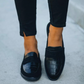 Amanada | Black crocodile loafers - Elegante sko til kvinder