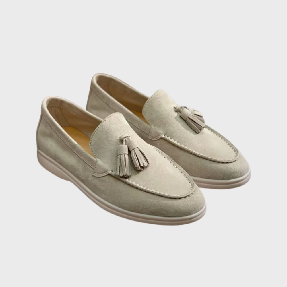 Larry | semsket loafers for menn - sommersko 