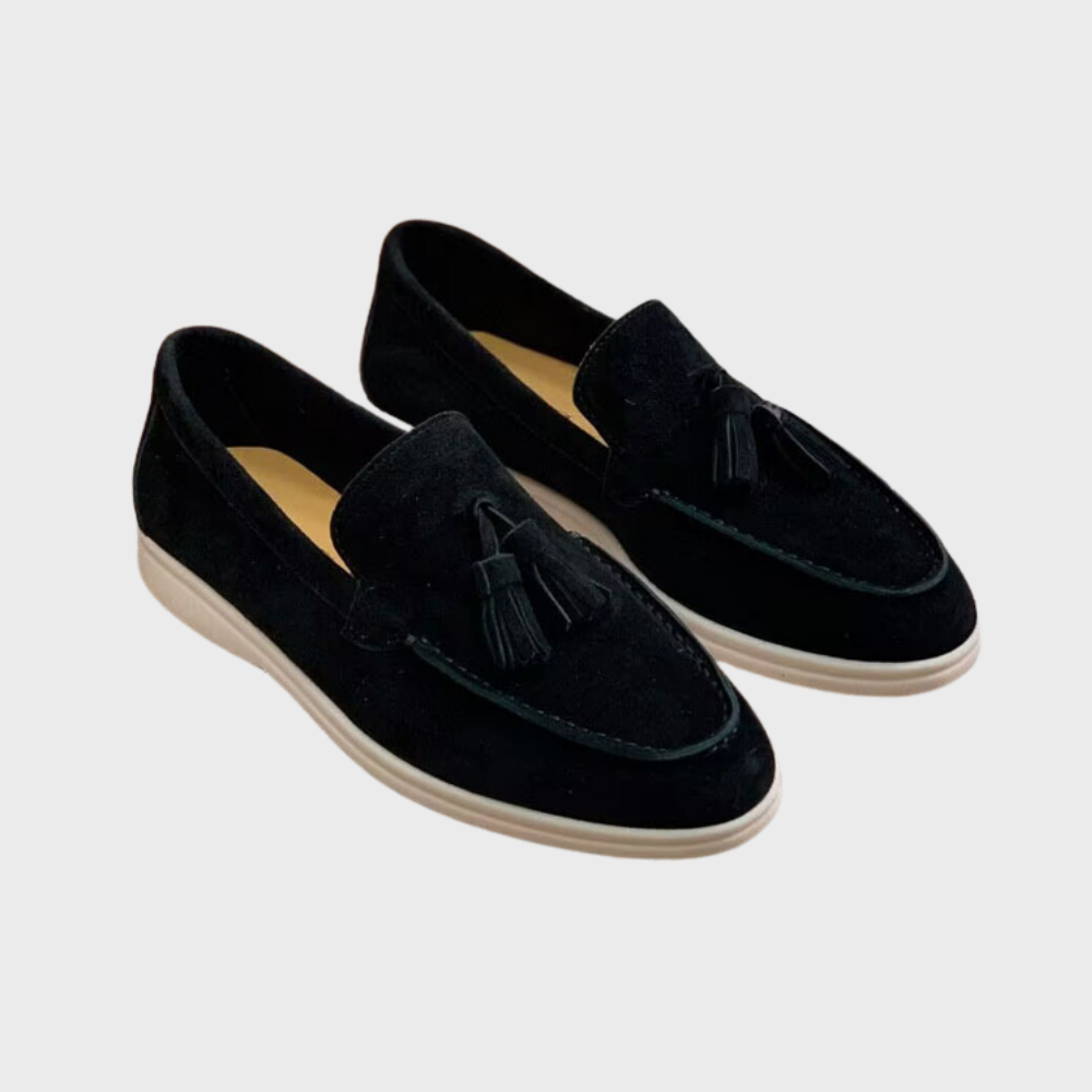 Larry | semsket loafers for menn - sommersko 