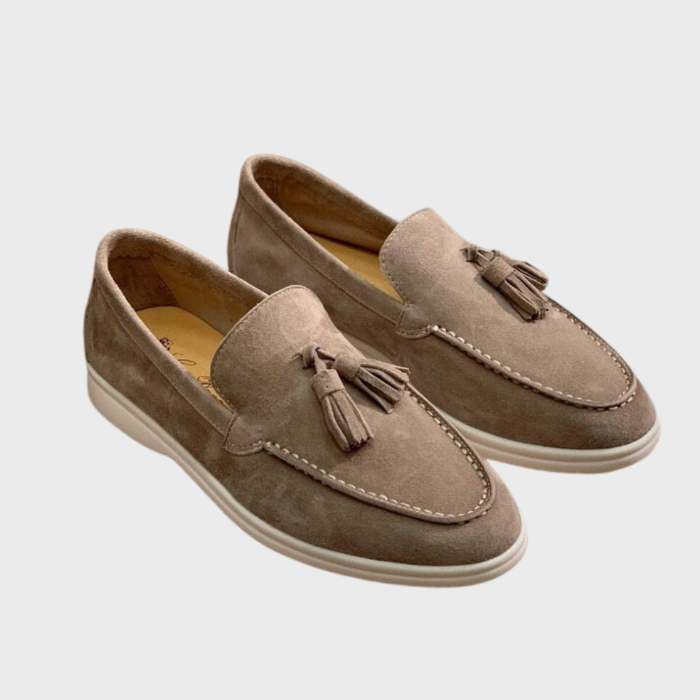 Larry | semsket loafers for menn - sommersko 