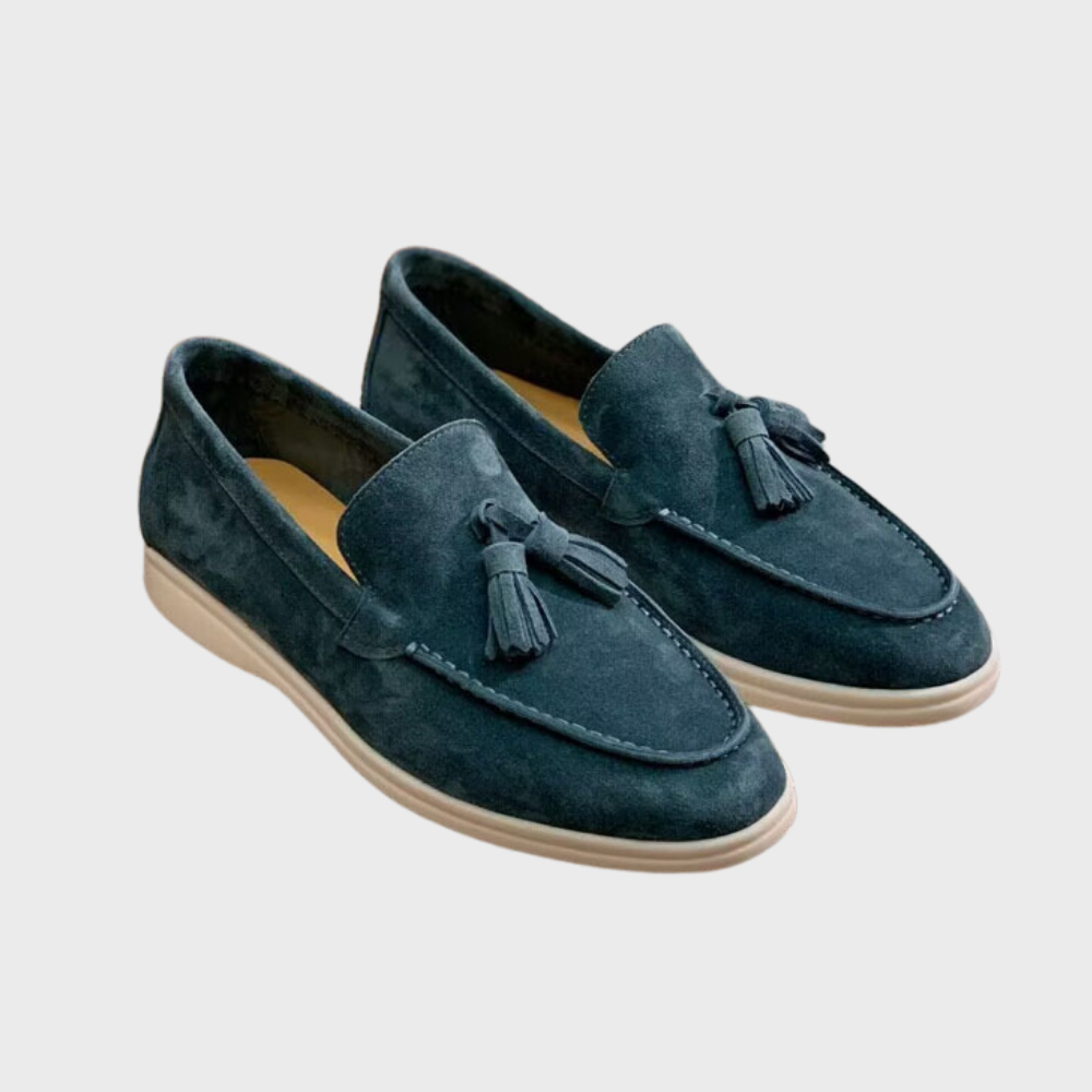 Larry | semsket loafers for menn - sommersko 