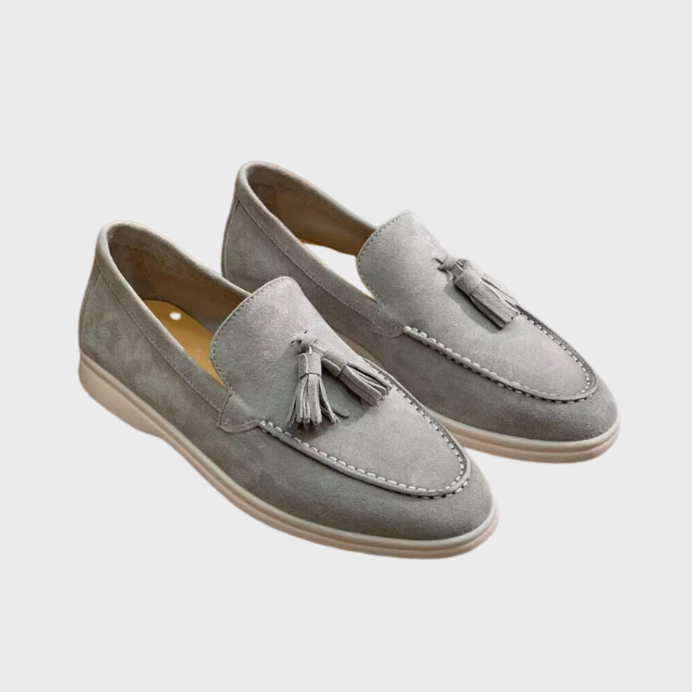 Larry | semsket loafers for menn - sommersko 