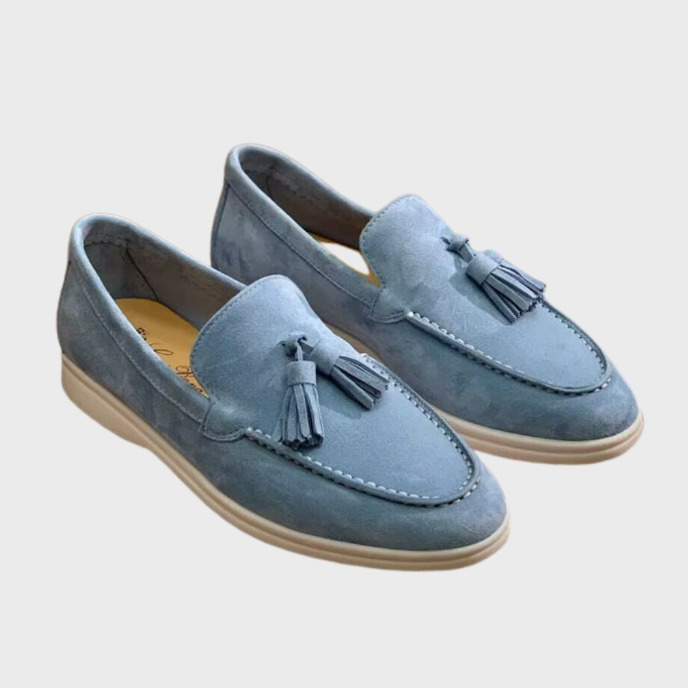 Larry | semsket loafers for menn - sommersko 