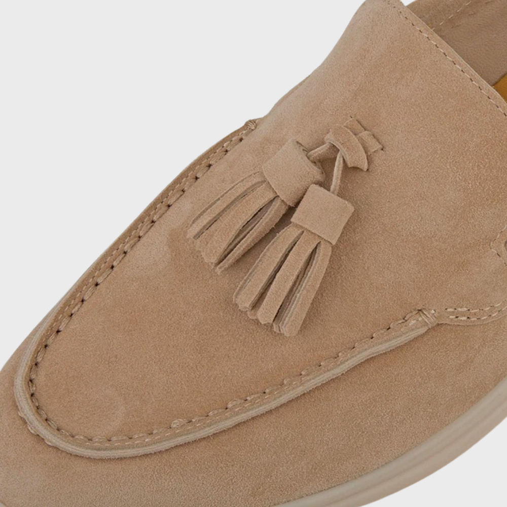 Larry | semsket loafers for menn - sommersko 