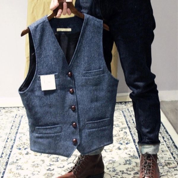 Dirk | Denim-vest med knapper