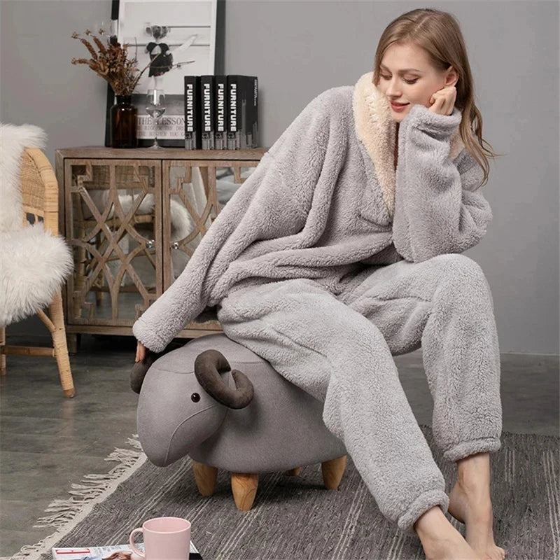 Dani | Pyjamasset i fleece för kvinnor