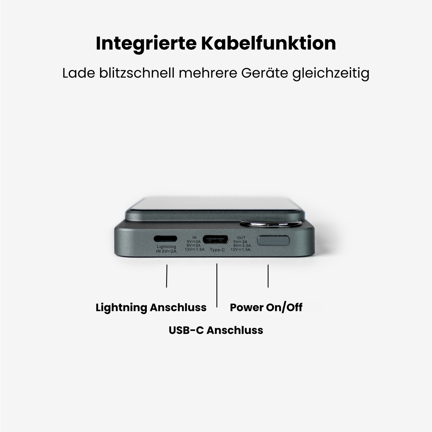 PowerCharge | Nano Magsafe powerbank för iphone och QI-kompatibel