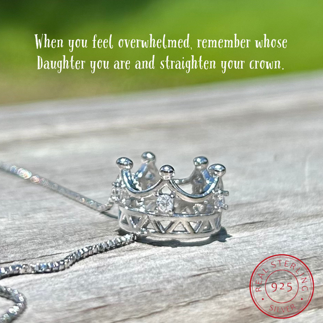 My Little Princess Crown | 925 Sterling Silver Zirconia vedhæng halskæde