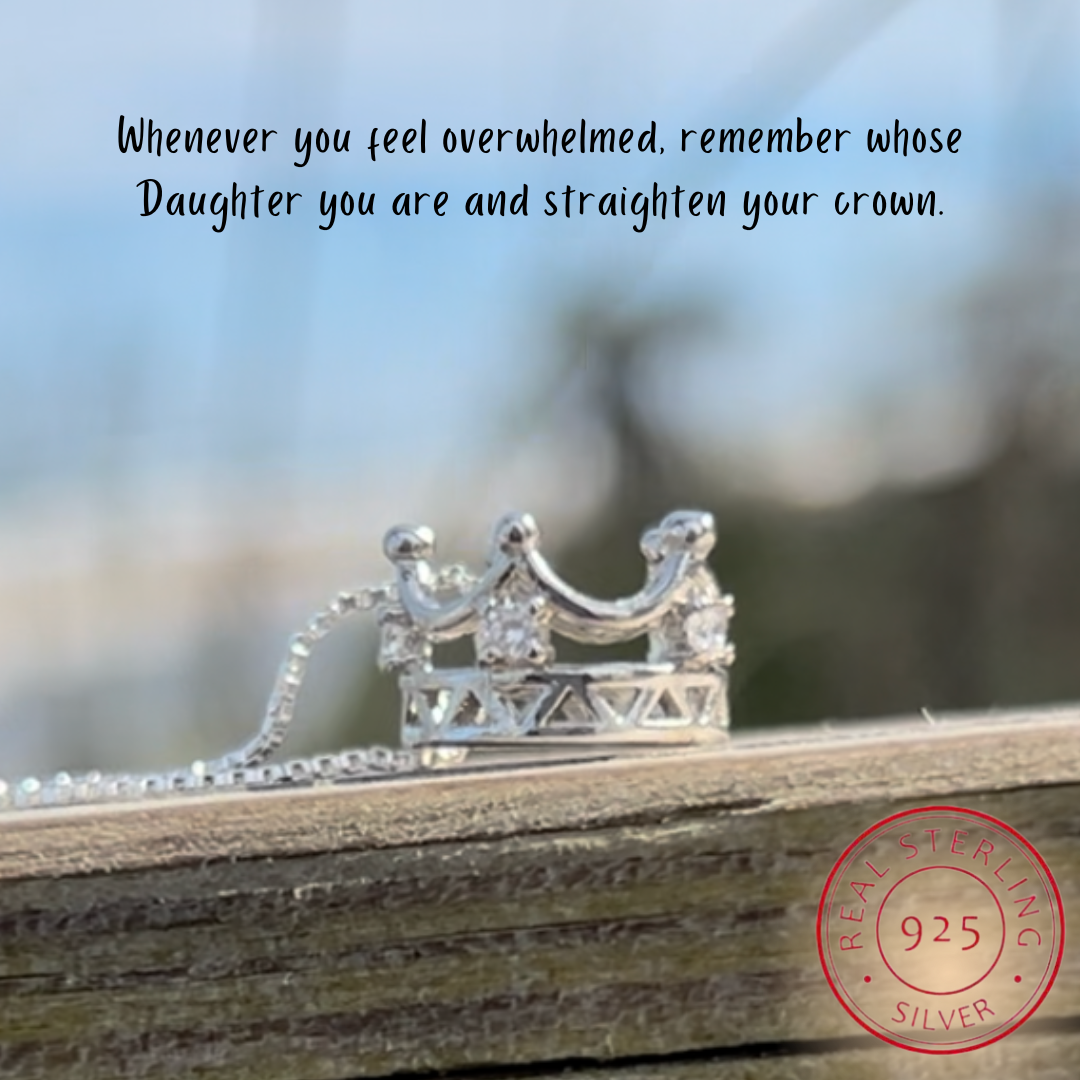 My Little Princess Crown | 925 Sterling Silver Zirconia vedhæng halskæde