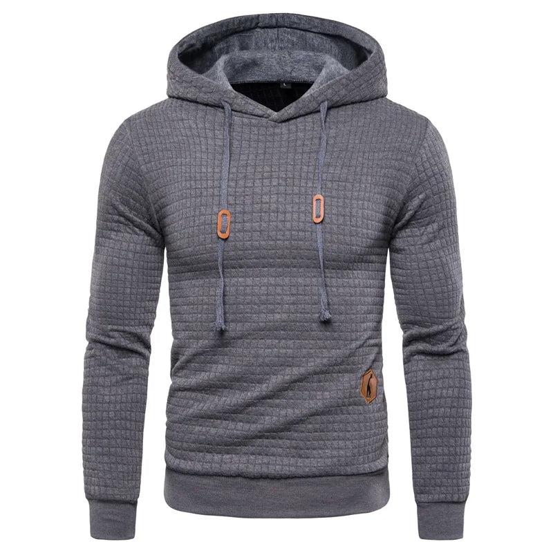 Sven | Chunky Rib Hoodie för män med justerbar huva 