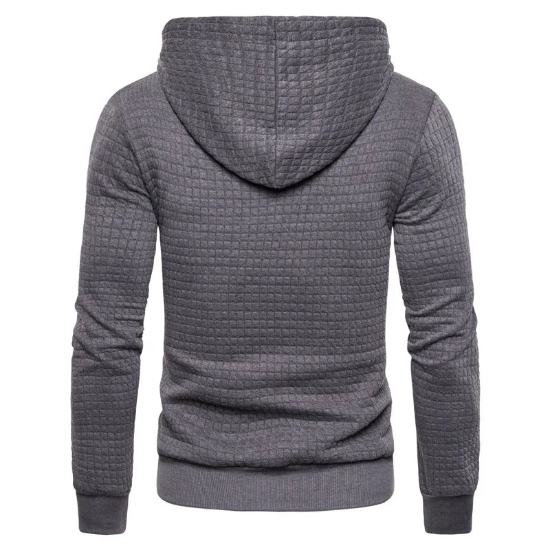 Sven | Chunky Rib Hoodie för män med justerbar huva 