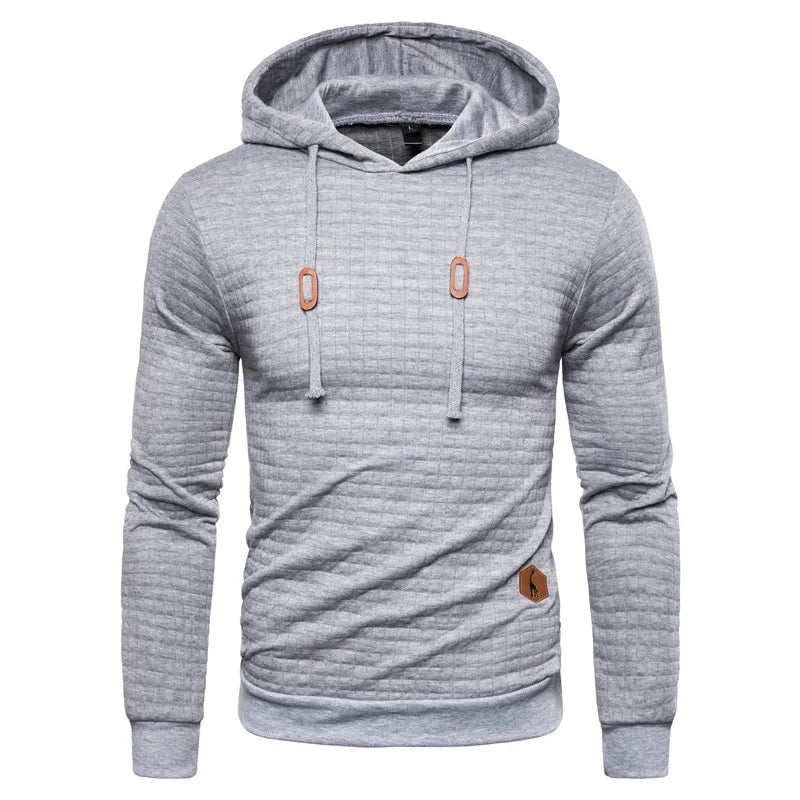 Sven | Chunky Rib Hoodie för män med justerbar huva 