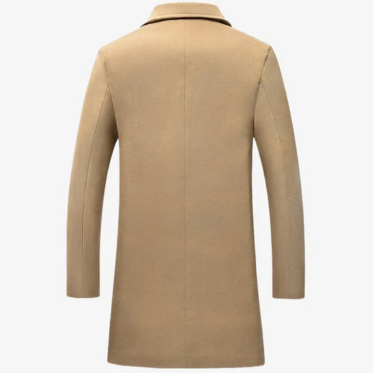 Luke | Elegant trenchcoat i ullblanding for menn 