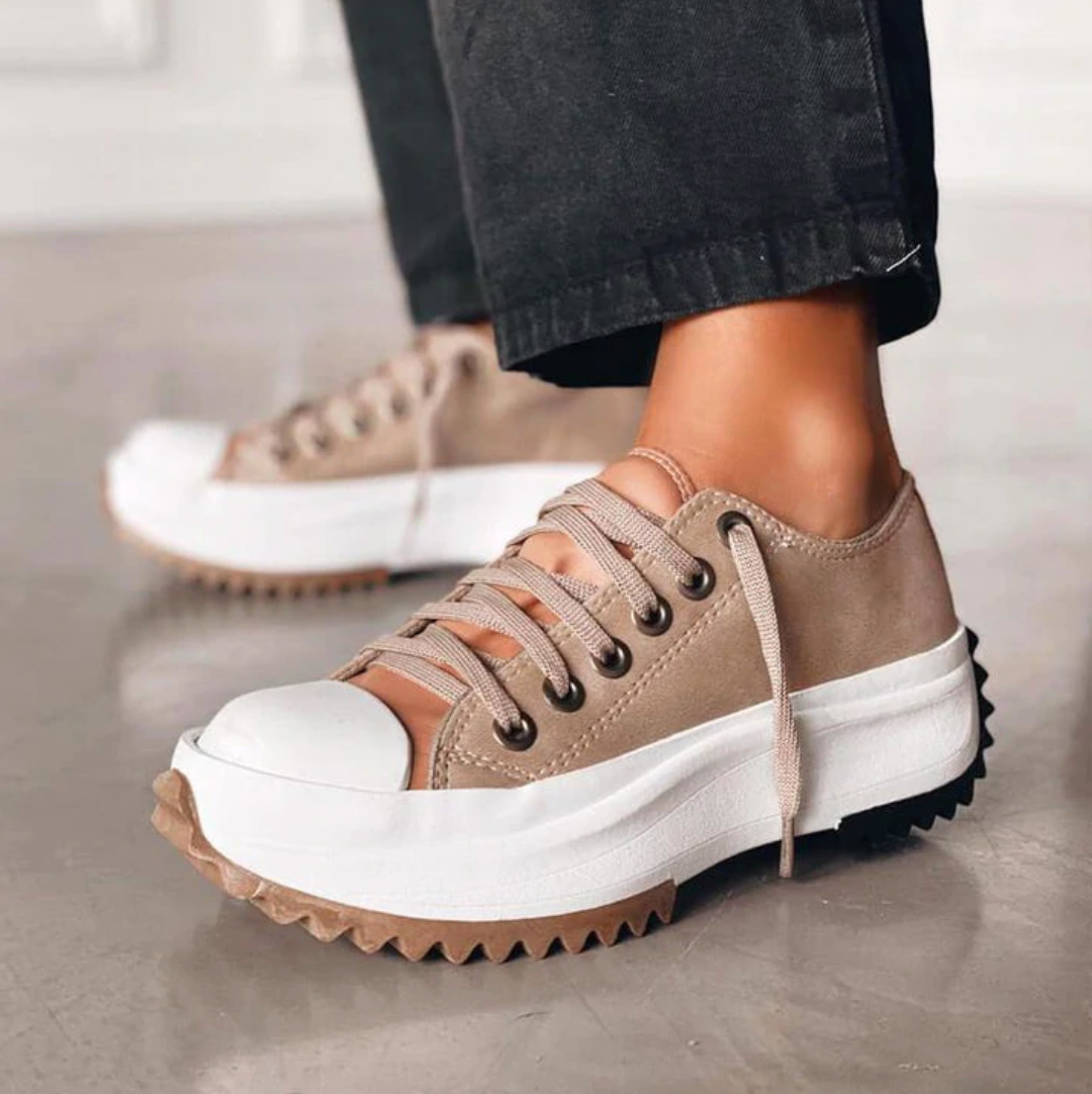 Olivia | Canvas Platform Traction Sneaker