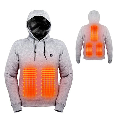 Smart hoodie | Uppvärmd unisex-huvtröja i svart