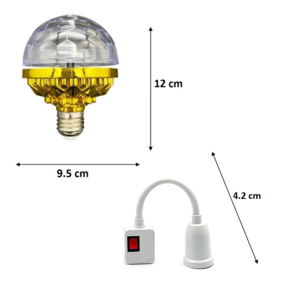 DiscoBall | Farverig, roterende LED-diskokugle