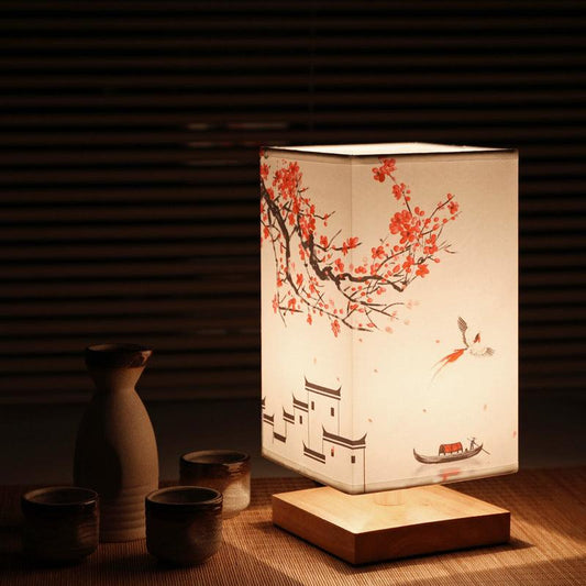 Osaka lampe | Dimbar firkantet bordlampe i japansk stil