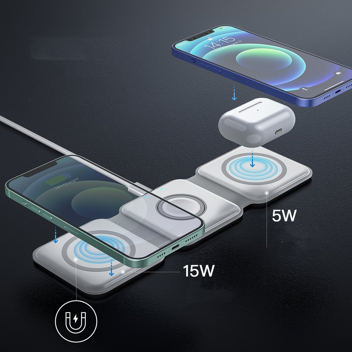 ChargeX pro | 3 i 1 Smart laddstation utan kabel