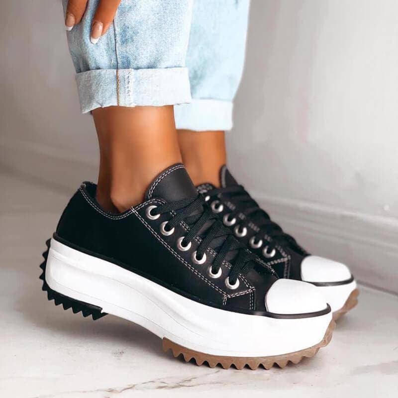 Olivia | Lerretsplattform Traction Sneaker