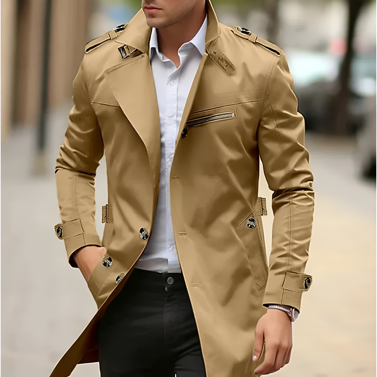 Gio | Elegant vårtrenchcoat for menn